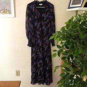 Calvin Klein Long Sleeve Maxi Dress